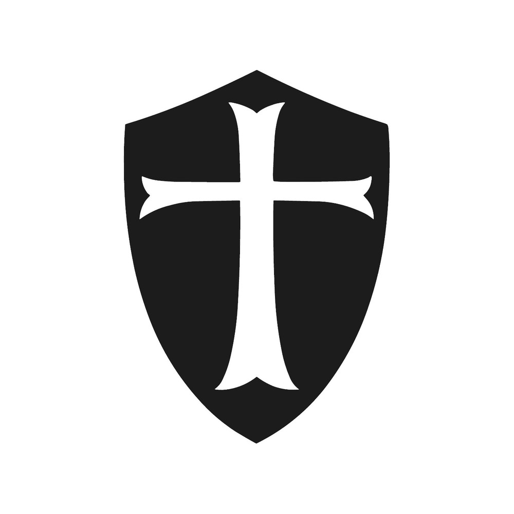 Templar Shield Cross Vinyl Sticker Decal Freemason Knights Crusade