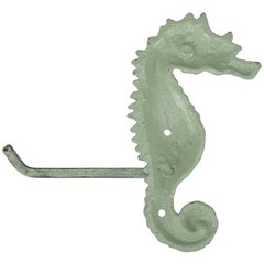 Primitives by Kathy Rustic Sea Horse Toilet Paper Holder Beach House Decor Metal