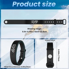 Vibrating Alarm Wristband Heavy Sleepers Adults Wrist Band Shock Clock Watch