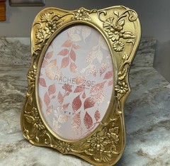 Oval Picture Frame 5X7 Gold Floral Design Vertical Or Horizontal Rachel Zoe New