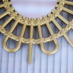 3 PCS Gold 9.8 x 9.8 Inch Mirror Wall Decor Small Hanging Living Room Bedroom