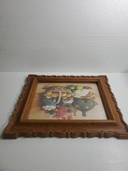 Vintage 1981 Homco Wall Art Ken Forrest «Fresh From The Farm» 13×11 In Farmhouse