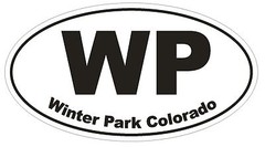 WP Winter Park Colorado Oval Bumper Sticker or Helmet Sticker D2156 Euro Oval