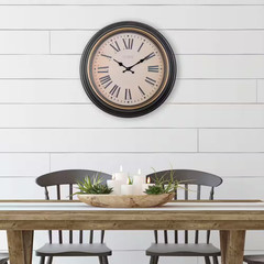 18 In. Traditions Antique Brown Quartz Analog Wall Clock