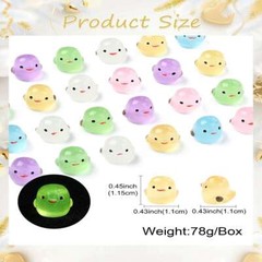 60x Luminous Resin Chicks Glow in The Dark Figurines for Landscape Jewelry Decor