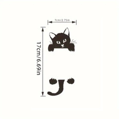 CAT LIGHT SWITCH STICKER Black Kitty Kitten graphic art wall outlet cover decal