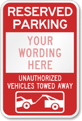 Reserved Parking Sign Custom Weatherproof Aluminum 8×12 Inches Outdoor