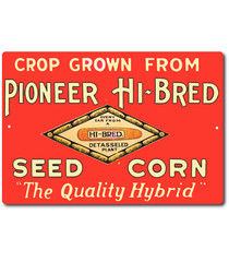 Farm Sign PIONEER HYBRID CORN Tin Sign Farm Country Farmhouse Decor Farmer Gift