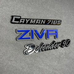 Custom Lazer Cut Car Acrylic Emblem Badge MULTI COLOR Customized Text Names/LOGO