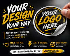 Custom Die Cut Vinyl Color Sticker –UV Resistant Water Resistant Car laptop
