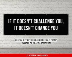 Motivational Gym Banner – Inspirational Weightlifting Wall Art