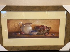 New Elegant Kitchen/Dining Room Framed Art Signed 18” X 28”