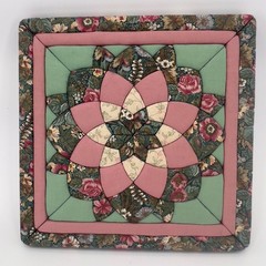 Quilted Patchwork Square Wall Panel Cottage Core Shabby Chic VTG Boho