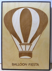 Balloon Fiesta -Wood Engraved Plaque,Wall Art,Car Art,Wall Hanging.