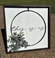Solid Wood Framed Farmhouse ‘This Is Us’ Wall Decor 24” X 24” FAST SHIPPING!