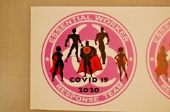 Essential Worker Sticker RESPONSE TEAM Virus hard hat helmet