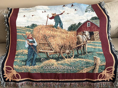 Manual Woodworkers & Weaver Blanket “The Good Old Days” 50×60 Sofa Decor