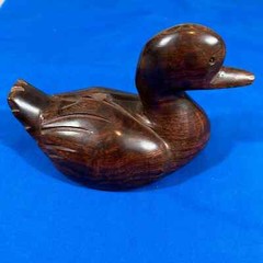 Ironwood Carved Duck Vintage Small Flaw See Pictures 7 x 4.5 x 3.5