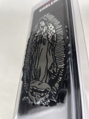 Plastic Emblem Decal Chrome Our Virgin of Lady of Guadalupe 2 Pak Set