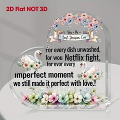 Couple Imperfect Moment Love Quote Heart Acrylic Plaque Park/Corridor Desk Decor
