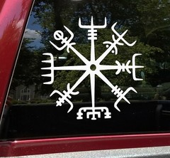 Viking Compass Vinyl Decal V3 | Norse Vegvisir Rune Wayfinder | Die Cut Sticker