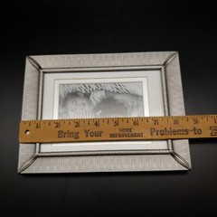 Ornate Brushed Pewter Photo Picture Frame – 3.5×5 Matte Silver Grey Etched Metal
