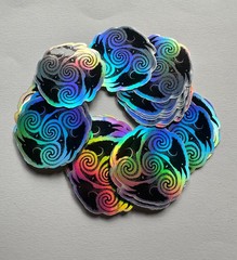 Raven Triskelion Holographic Multicolor Vinyl Sticker Decal 2 inch Laptop Window