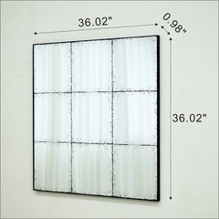 Vintage Square Mirror Mid Century Modern Wall Mirror Decor Versatile Home Decor