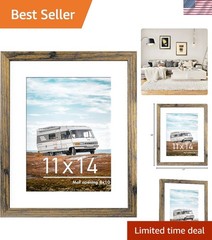 Elegant 11×14 Picture Frame – Display 8×10 Photos with Mat or 11×14 Without