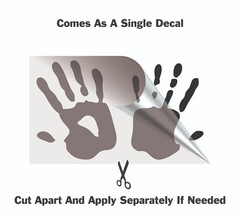Handprints Vinyl Decal – 35+ Colors, Many Sizes, Weatherproof Premium Vinyl