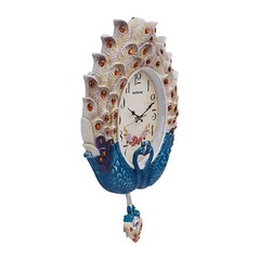 Luxury Large Wall Clock Peacock Wall Watch Living Room Home Decor Retro European