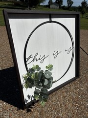 Solid Wood Framed Farmhouse ‘This Is Us’ Wall Decor 24” X 24” FAST SHIPPING!
