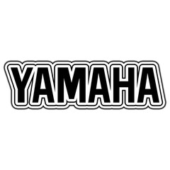 Yamaha Black Script Logo #3 Sticker Waterproof Vinyl Decal Die-Cut Laptop Car