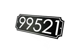 Engraved Personalized Custom House Home Number Street Address HDPE Sign 5In