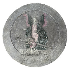 12″ Children’s Guardian Angel Bridge Distressed Garden Decor Resin Wall Plaque