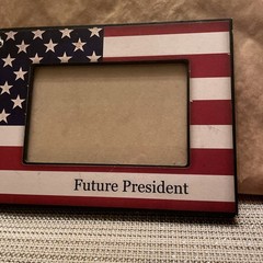 AMERICA 250 !Red, White & Blue Flag Picture Frame W/»Future President» 8.5”