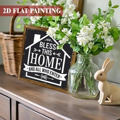 Family Themed Wooden Plaque Bless This Home And All Who Enter Wall Decoration