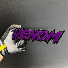 1x VENOMOUS Custom Text 3D Acrylic Car Emblem Badge Multicolor Fender Decal