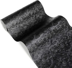 Black Forged Carbon Fiber Vinyl Wrap Roll Air Release Carbon Auto Car