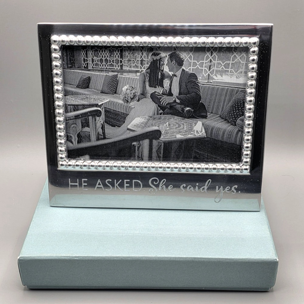Mariposa Picture Frame He Asked She Said Yes 4″x6″