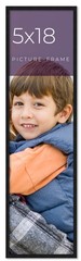 5×18 In Frame Black Real Wood Picture Frame Width 0.75 inches | Interior Frame D