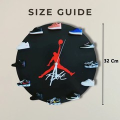 Customized Jordan Wall Clock With 1/6 Mini 3D Sneakers- Variety Styles Available