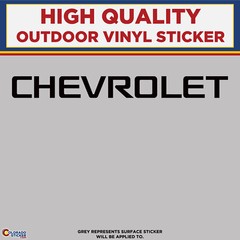 Chevrolet Text, Die Cut High Quality Vinyl Stickers