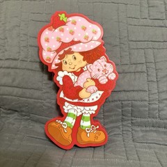 NEW! Strawberry Shortcake Wall Or Table Decor 8in. Wood Cutout lacquered front