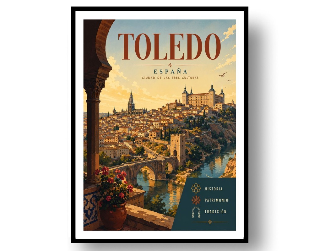 Toledo Travel Poster Print, Wall Decor