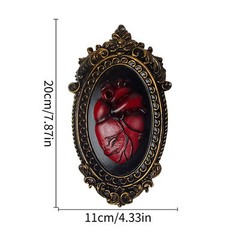 Resin Gothic Heart Wall Art Ornament Cardiac Wall Sculptures Unique Wall Decor