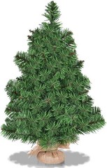 2ft Tabletop Mini Christmas Tree, Artificial Small Christmas Tree with 67 PVC