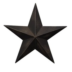 12» Wall Decor 12-Inch Antique Black Barn Star