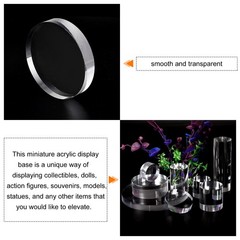 Clear Acrylic Solid Cylinder Round Display Riser, 0.6 Inches x 3.1 Inches