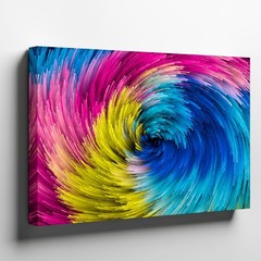 Create An Abstract Composition Featuring Swirling, Vibrant Colors That Wall Art